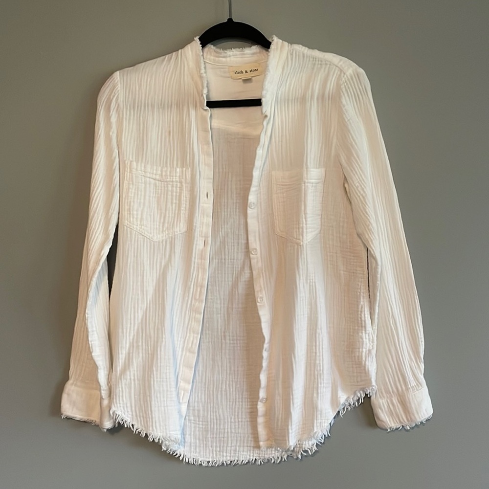 Casual white button up